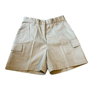 TOMMY HILFILGER Womens Size 4 Khaki Cotton Cargo Chino Shorts NWT MSRP $42